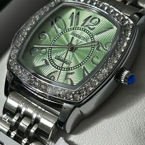 Invicta Wildflower Silver Watch Green w/Textured Dial 31mm water resistant 69362